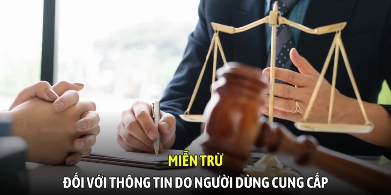 Miễn trừ đối với thông tin do người dùng cung cấp